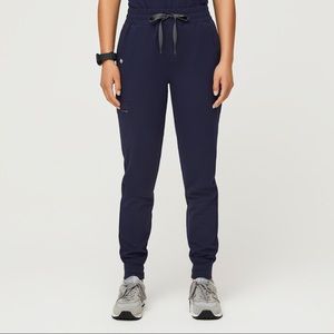 FIGS High Waisted Zamora Navy Blue Jogger Scrub Pants Size Petite S